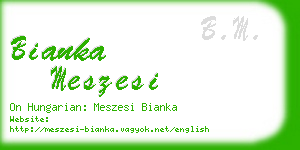 bianka meszesi business card